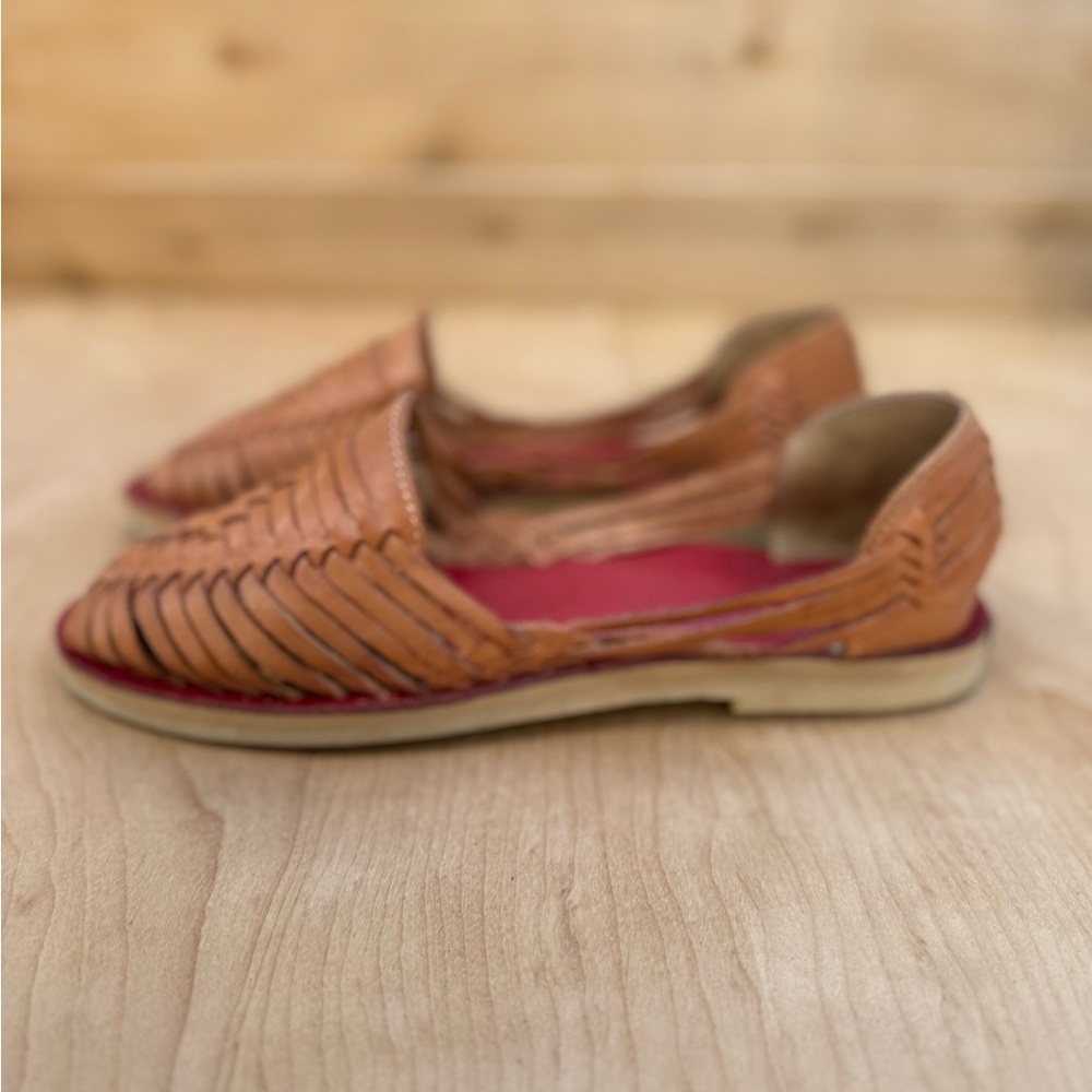 Women’s Woven Leather Espadrille Slip-On’s - Picture 4 of 11